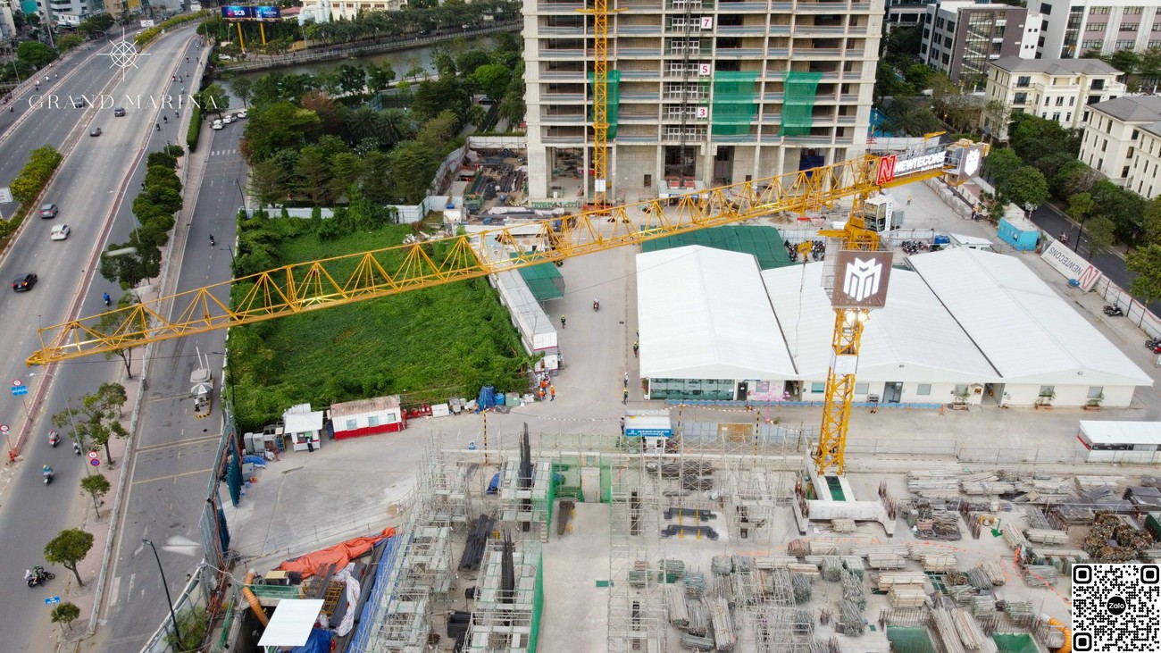Tiến độ xây dựng dự án Grand Marina Saigon tháng 01/2022