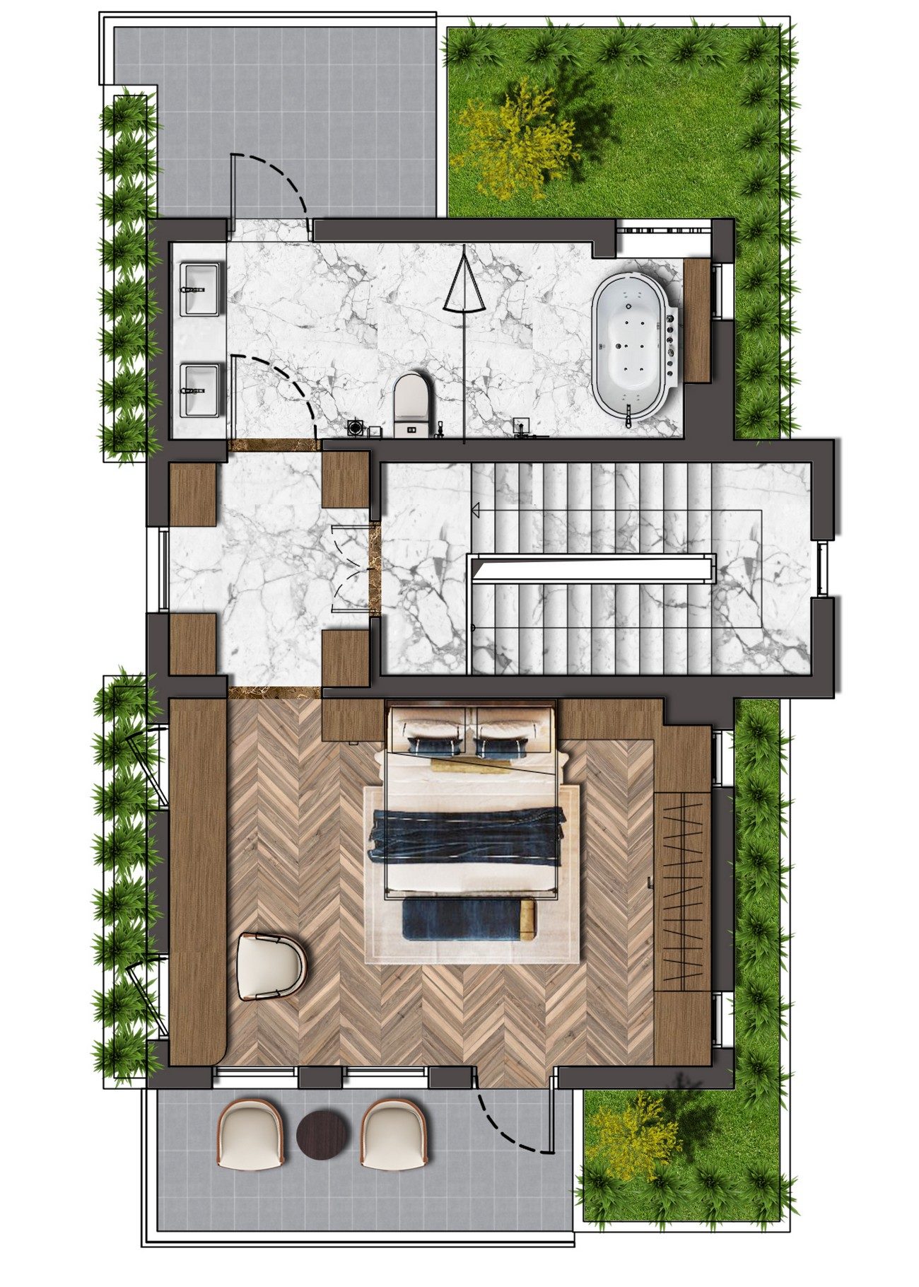 Thiết kế tầng 3 Villa loại CG dự án nghỉ dưỡng Grand Mercure Hoi An