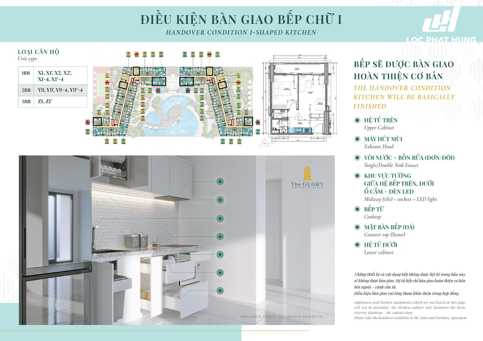 Danh mục bàn giao căn hộ Midori The Glory Thủ Dầu Một