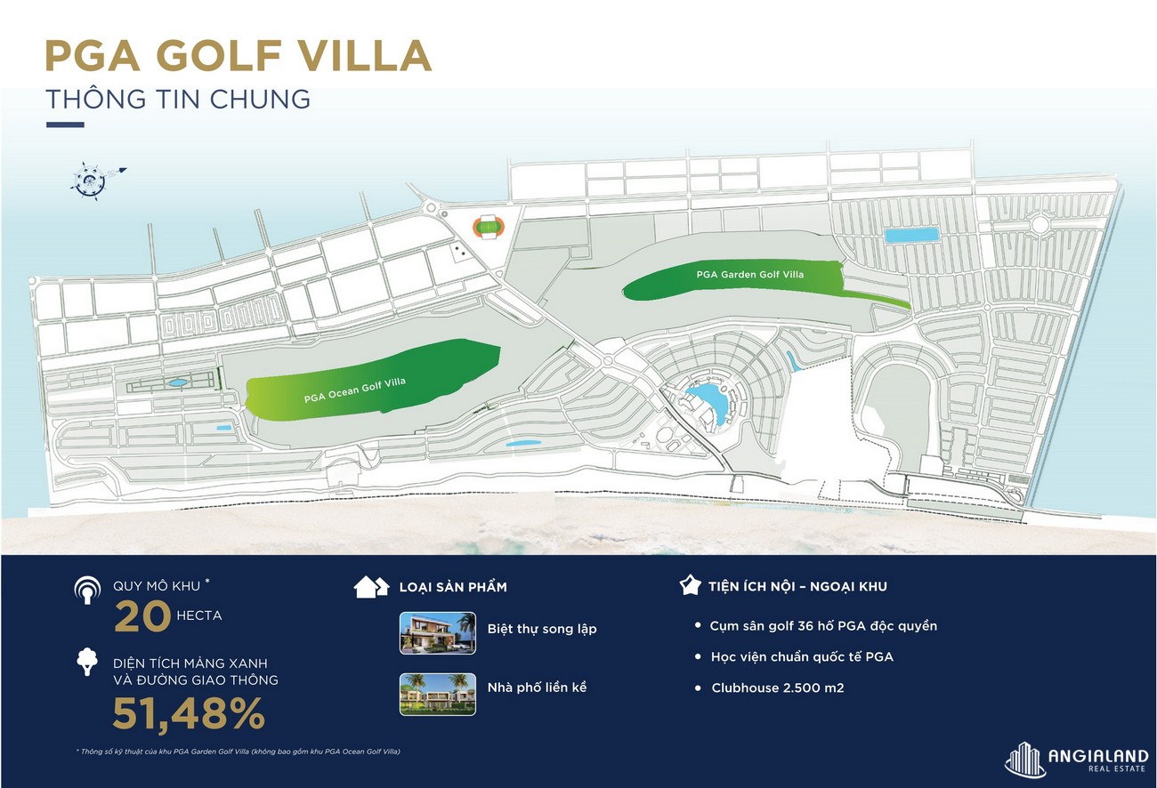 Mặt bằng PGA Golf Villas - Thông tin chung