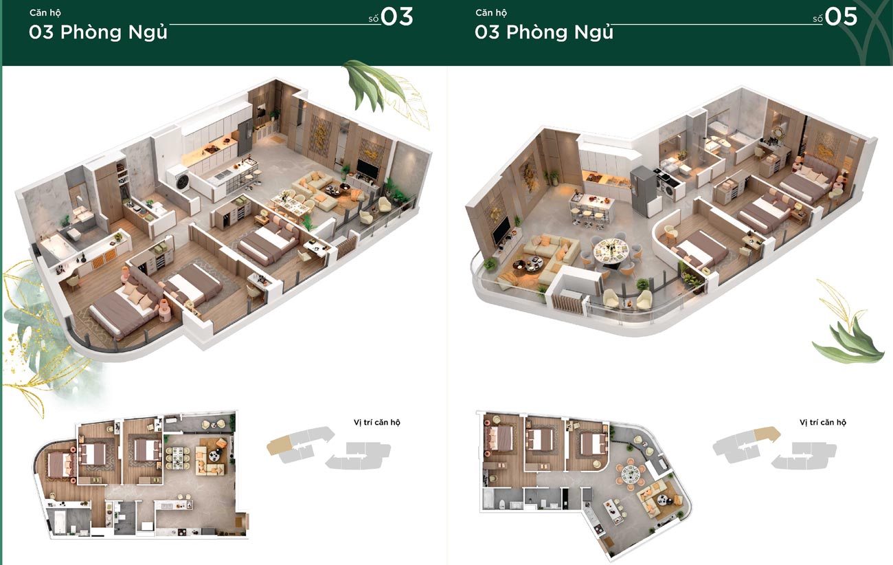 Thiết kế chi tiết căn hộ 3PN Thảo Điền Green