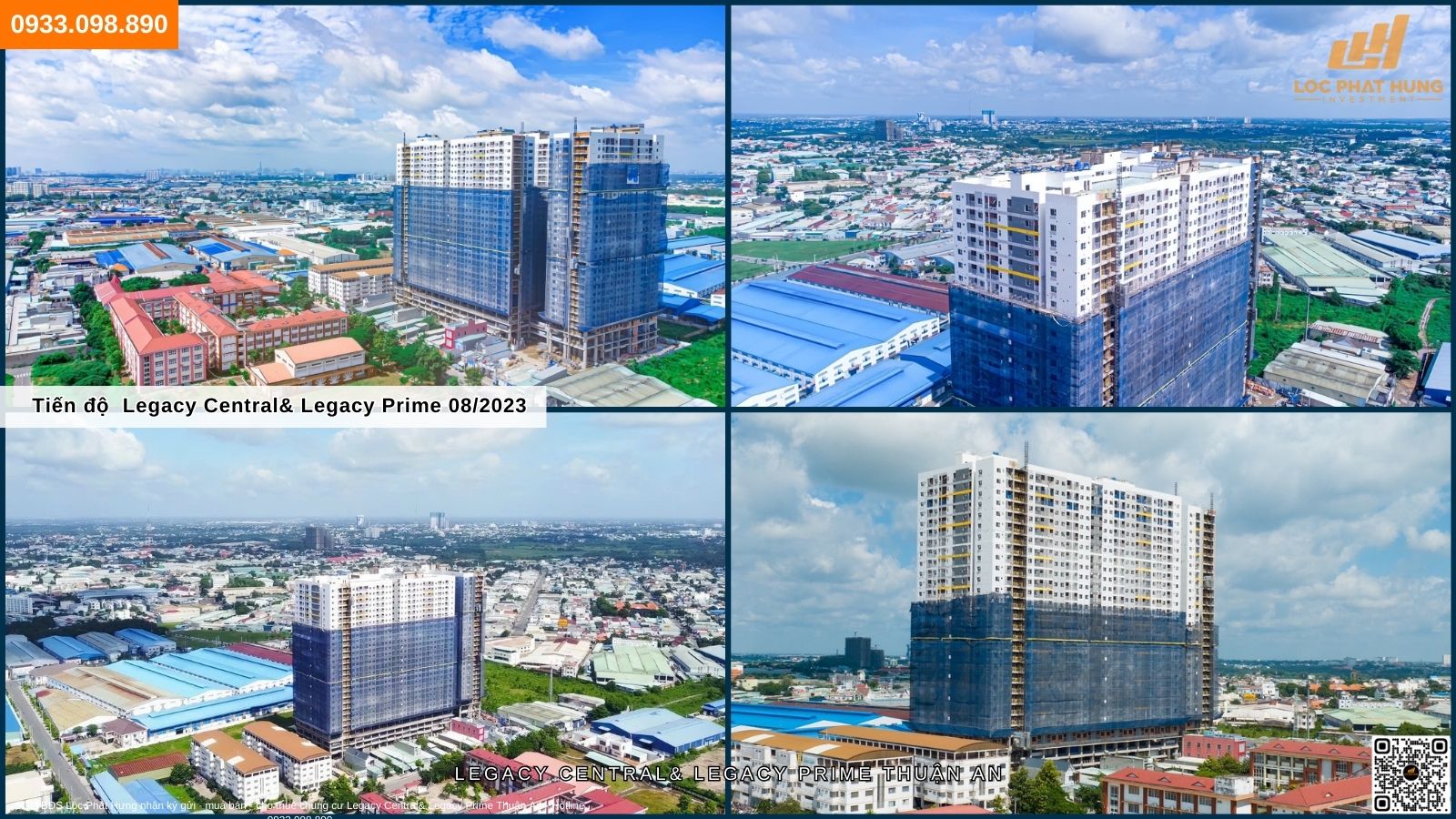 Tiến độ xây dựng chung cư Legacy Central & Legacy Prime TP Thuận An 08/2023