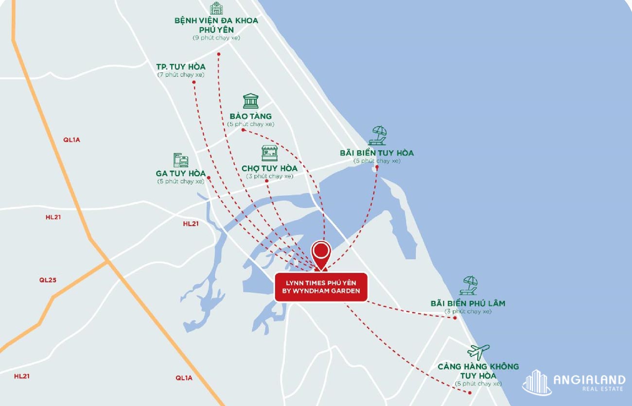 Vị trí địa chỉ kết nối dự án Lynn Times Phú Yên