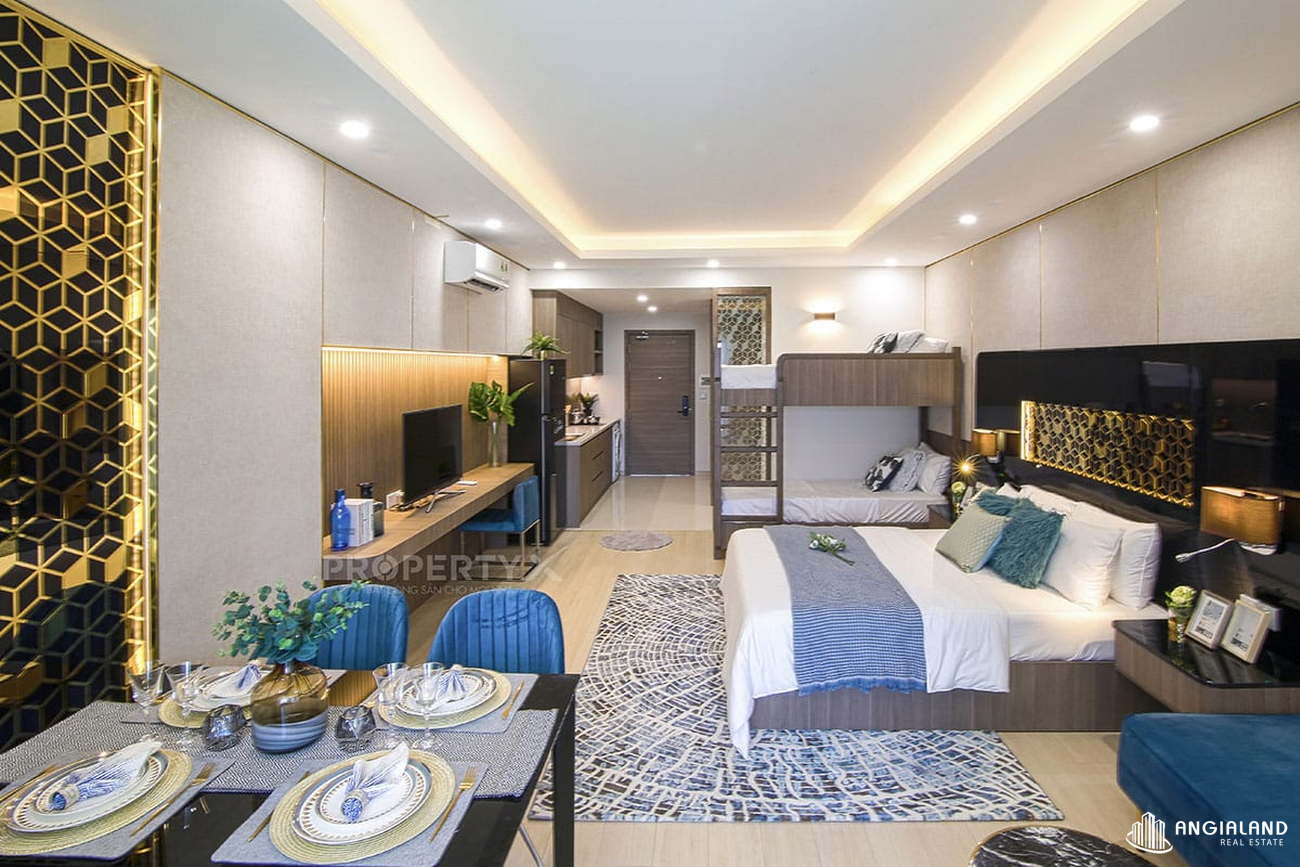 Thiết kế phòng khách nhà mẫu loại 1 Phòng ngủ  Melody Quy Nhơn Hưng Thịnh