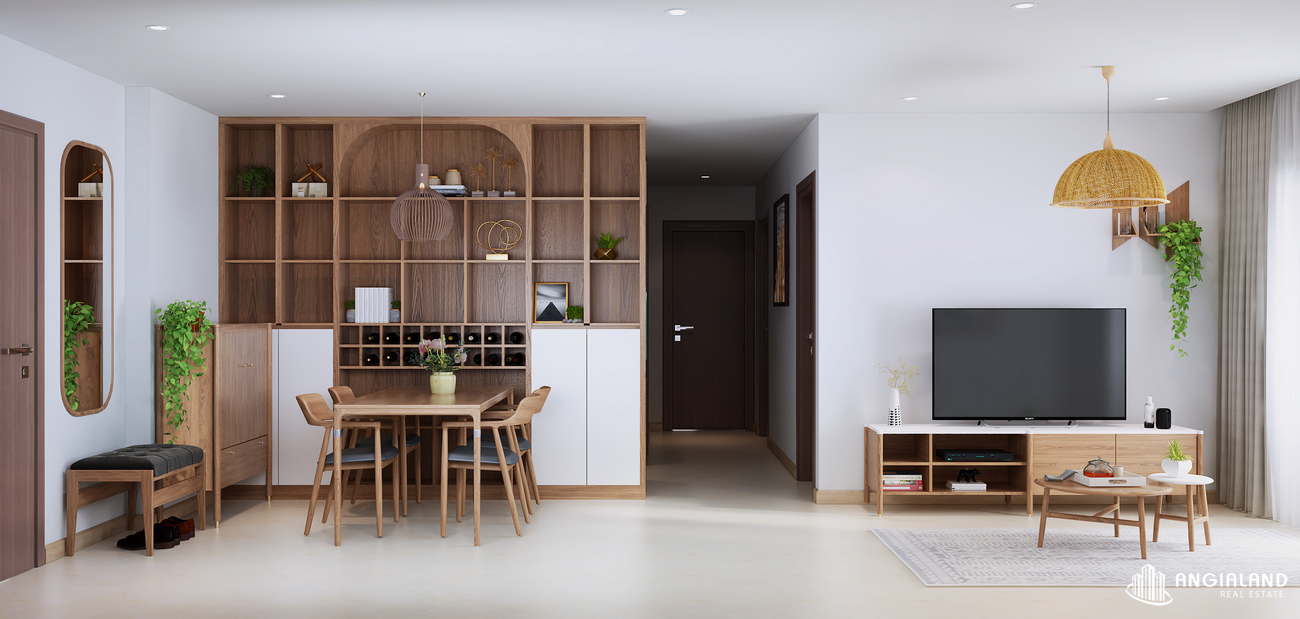 Thiết kế phòng khách nhà mẫu căn hộ Rose Town Q.Hoàng Mai diện tích 88m²