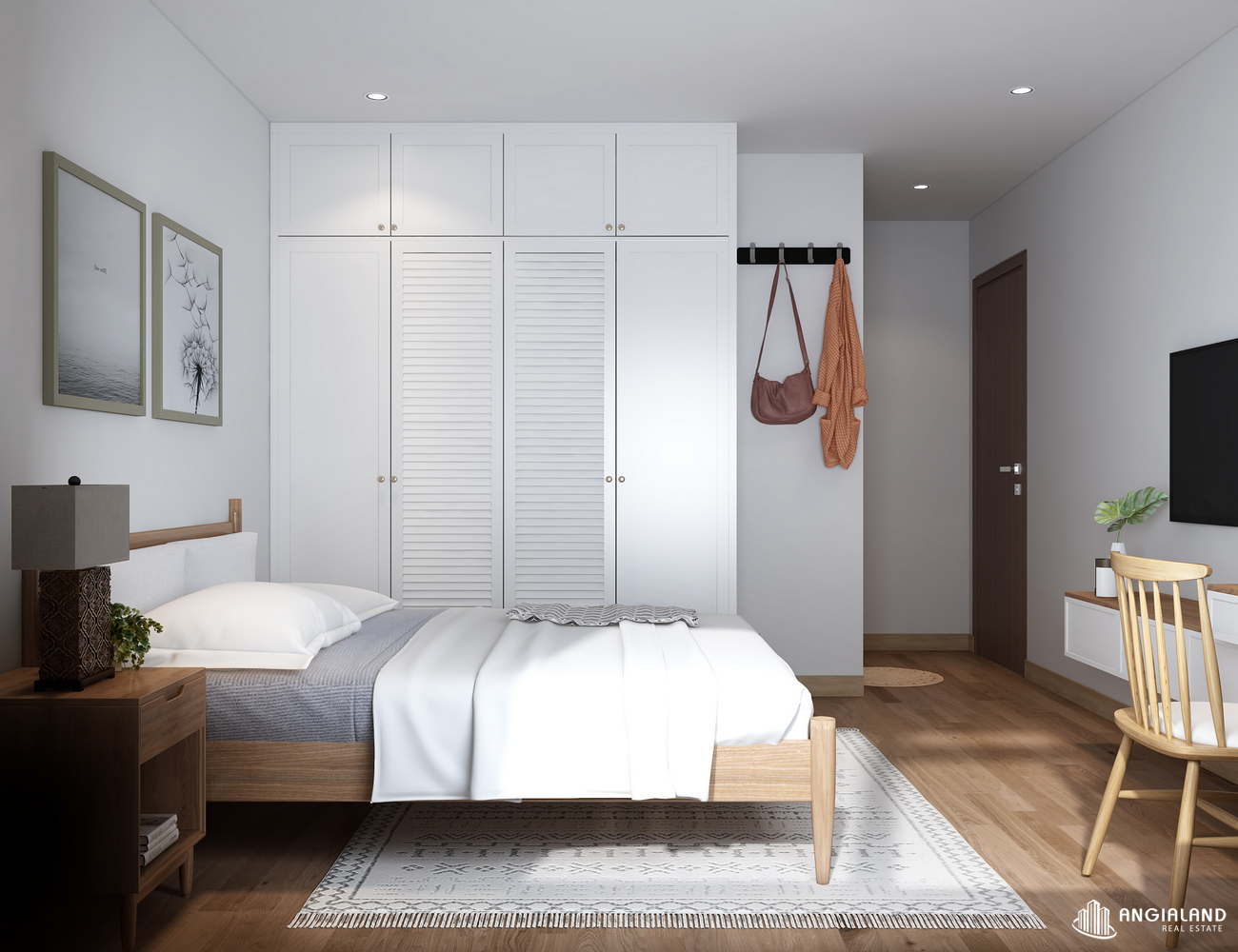 Thiết kế phòng ngủ 2 nhà mẫu căn hộ Rose Town Q.Hoàng Mai diện tích 88m²