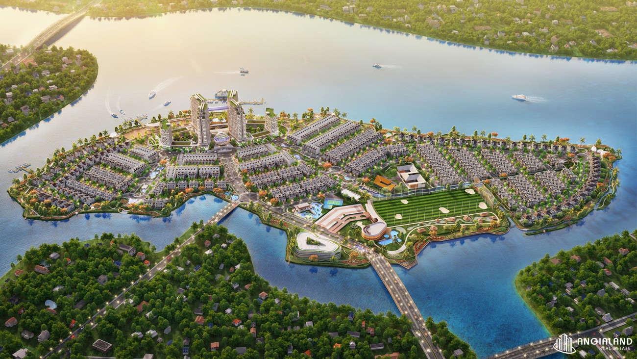 Phối cảnh tổng thể dự án nhà phố Centria Island Biên Hoà Đường Bùi Hữu Nghĩa chủ đầu tư TTC Land