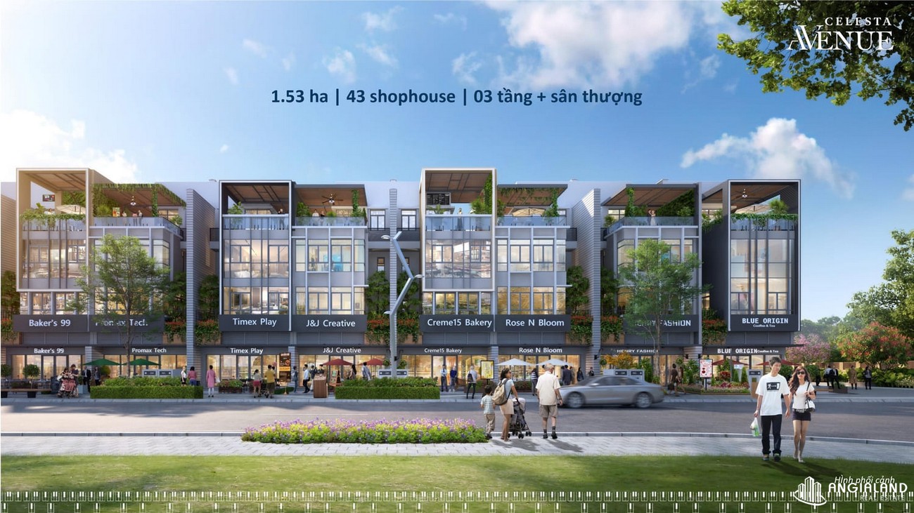 Phối cảnh tổng thể dự án nhà phố Celesta Avenue Nha Be Đường Nguyễn Hữu Thọ chủ đầu tư Keppel Land