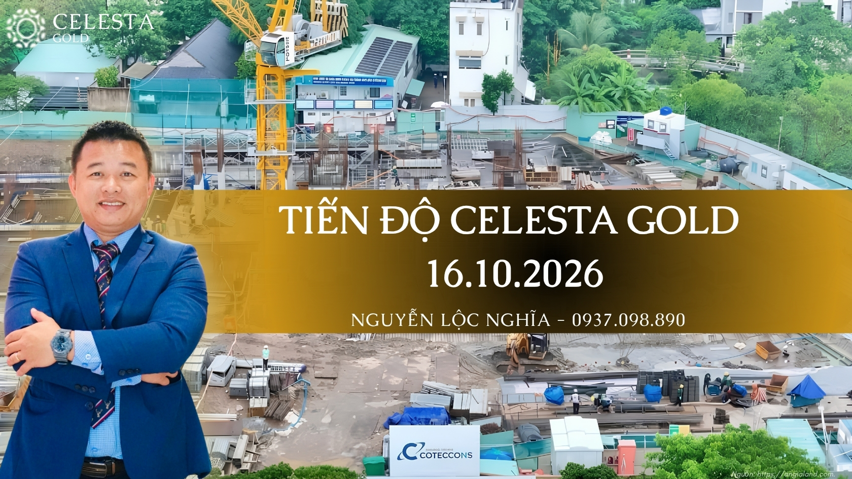 Tiến độ thi công thực tế dự án căn hộ Celesta Gold ngày 16/10/2026