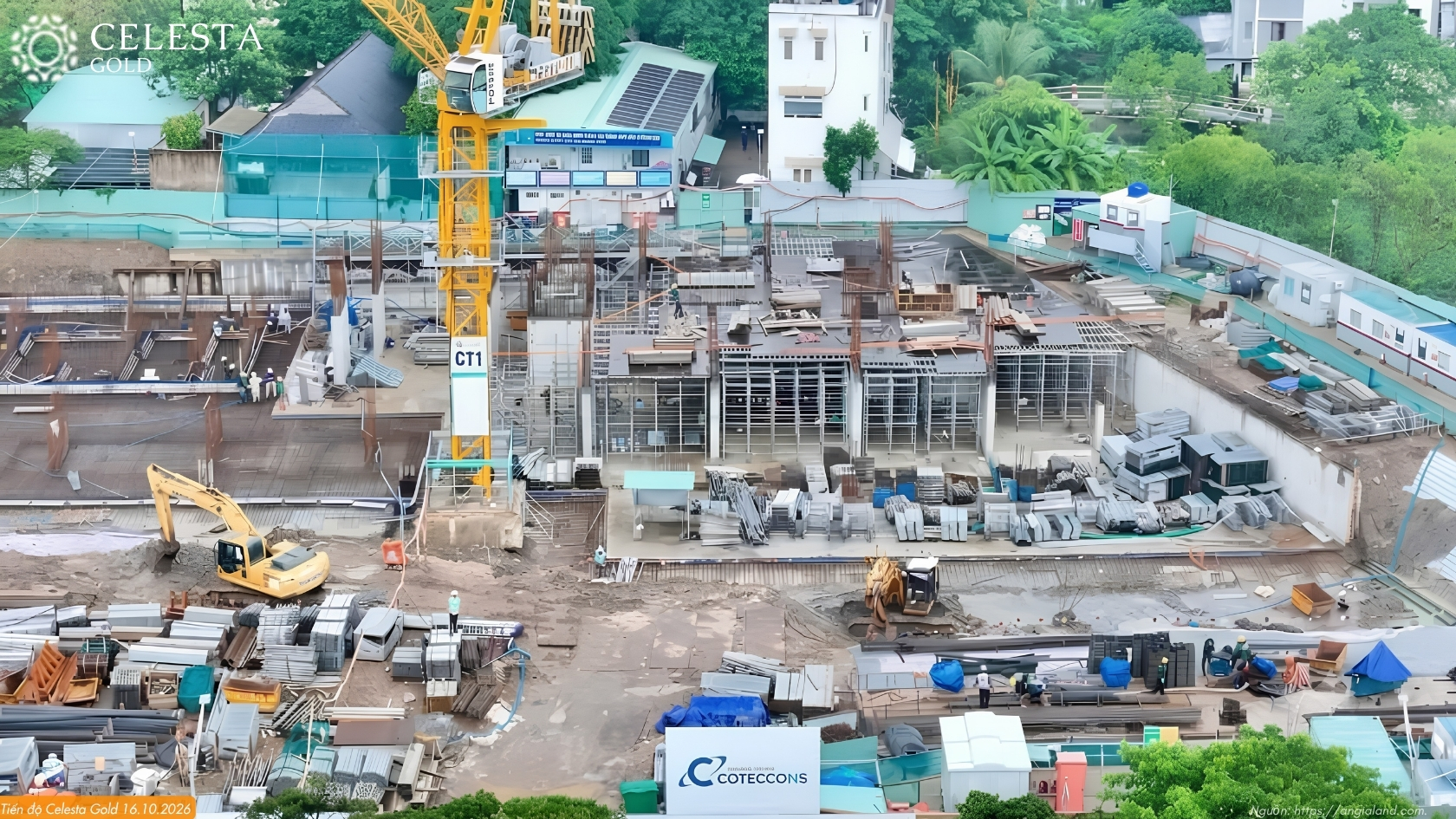 Tiến độ thi công thực tế dự án căn hộ Celesta Gold ngày 16/10/2026