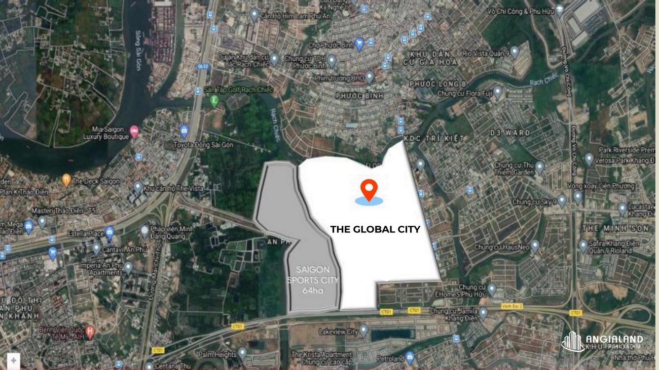 Vị trí dự án The Global City Quận 2.