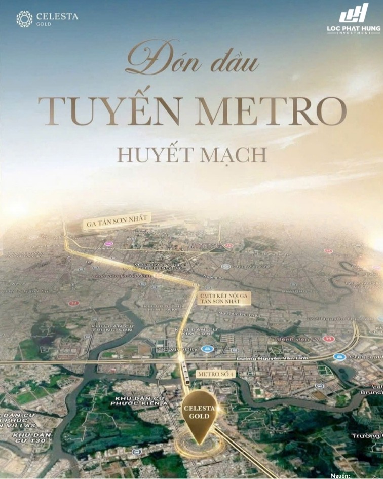 Vị trí dự án căn hộ Celesta Gold đón đầu tuyến Metro huyết mạch