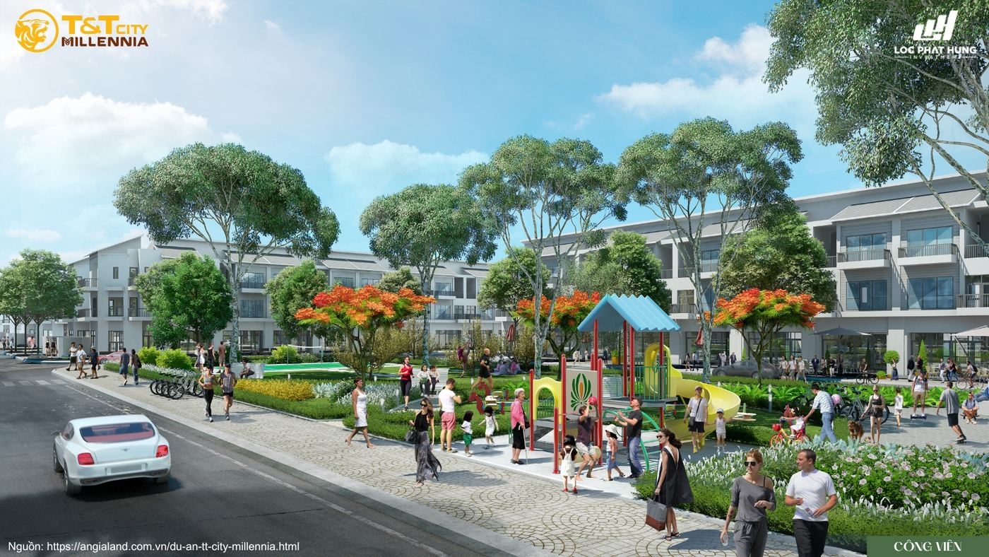 Phối Cảnh Công Viên Trung Tâm Tại Đại đô Thị T Amp;t City Millennia