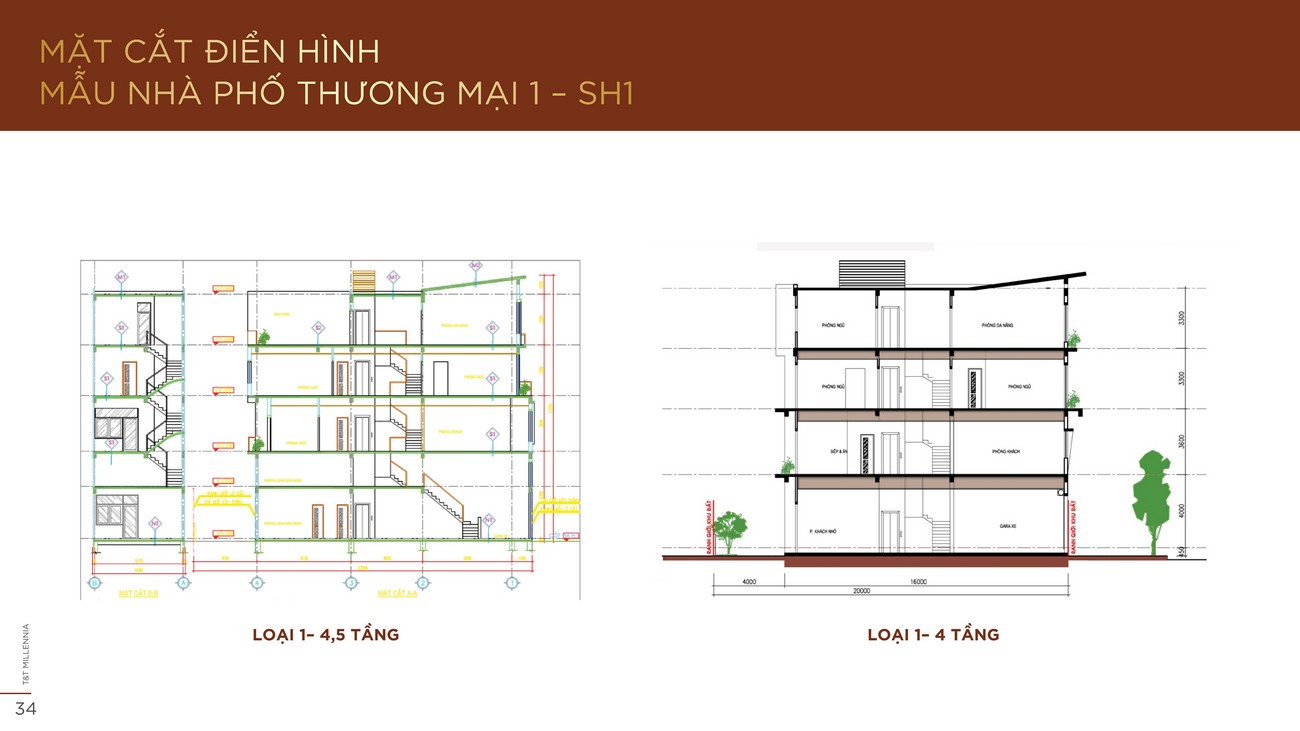 Thiết kế Shophouse dự án T&T City Millennia Long Hậu.