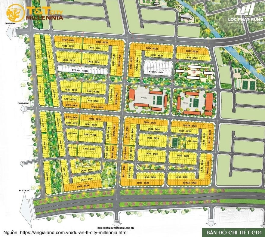 Mặt Bằng Chi Tiết Giai đoạn 1 Dự án T Amp;t City Millennia