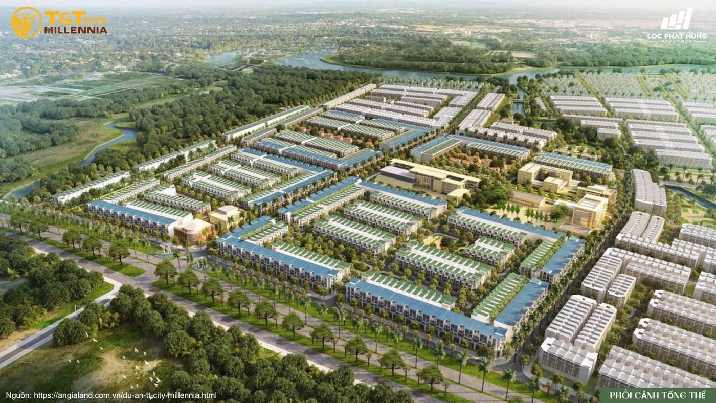 Phối cảnh tổng thể Đại đô thị T&T City Millennia 267ha tại Cần Giuộc
