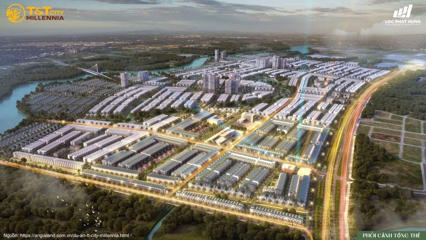 Phối cảnh tổng thể Đại đô thị T&T City Millennia 267ha tại Cần Giuộc
