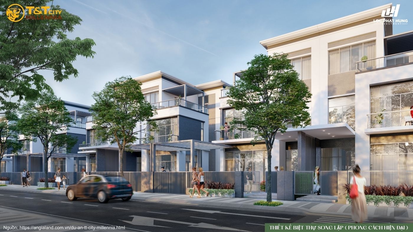 Thiết kế biệt thự song lập phong cách Hiện đại tại T&T City Millennia
