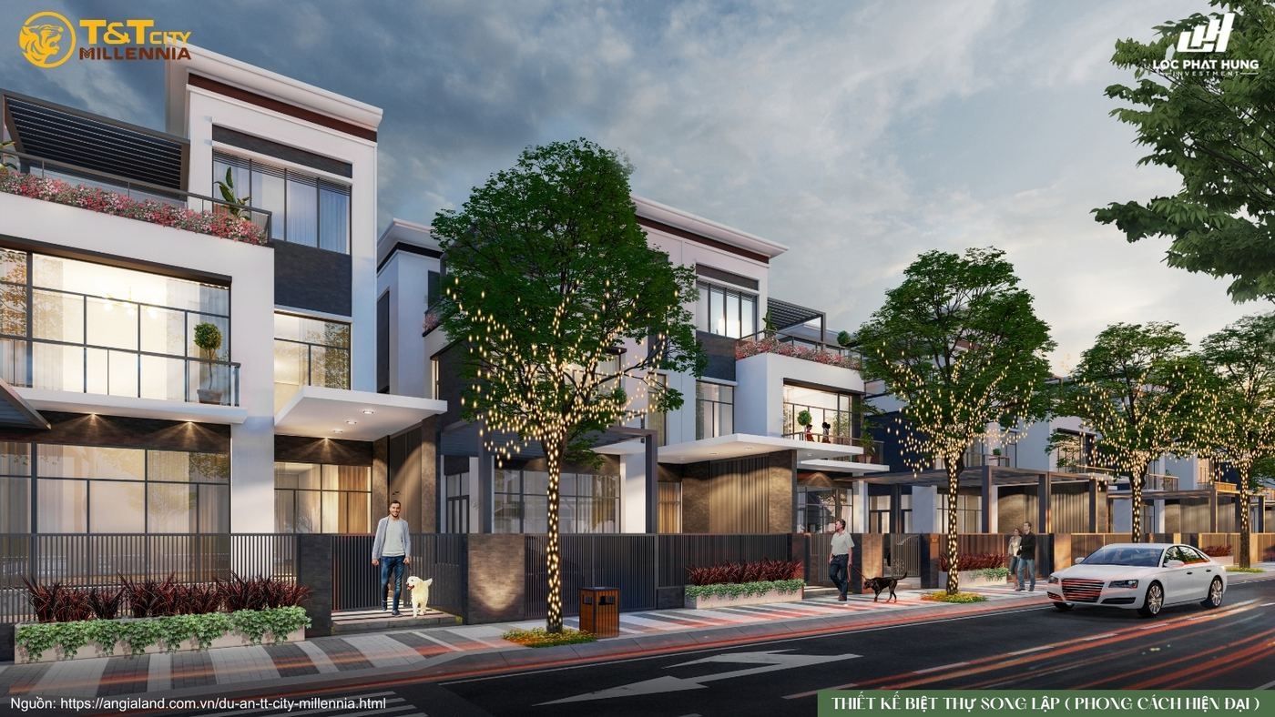 Thiết kế biệt thự song lập phong cách Hiện đại tại T&T City Millennia