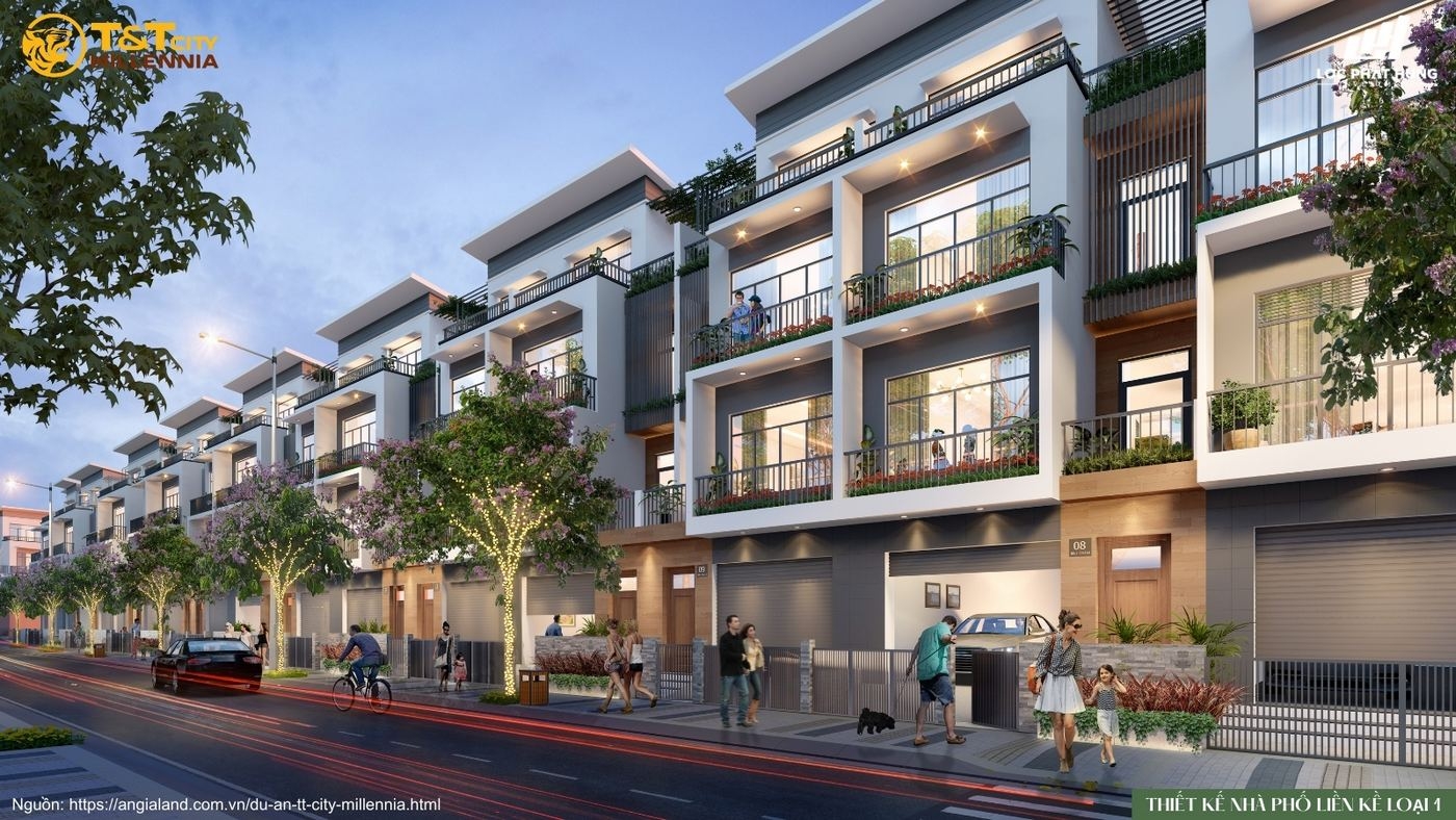Thiết kế chi tiết nhà phố liền kề loại 1 tại T&T City Millennia