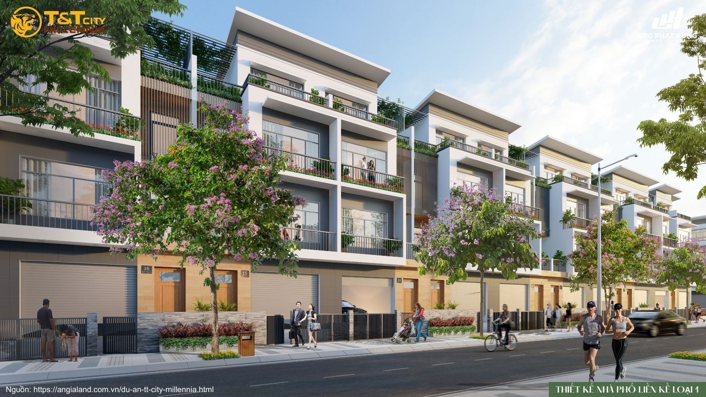 Thiết kế chi tiết nhà phố liền kề loại 1 tại T&T City Millennia