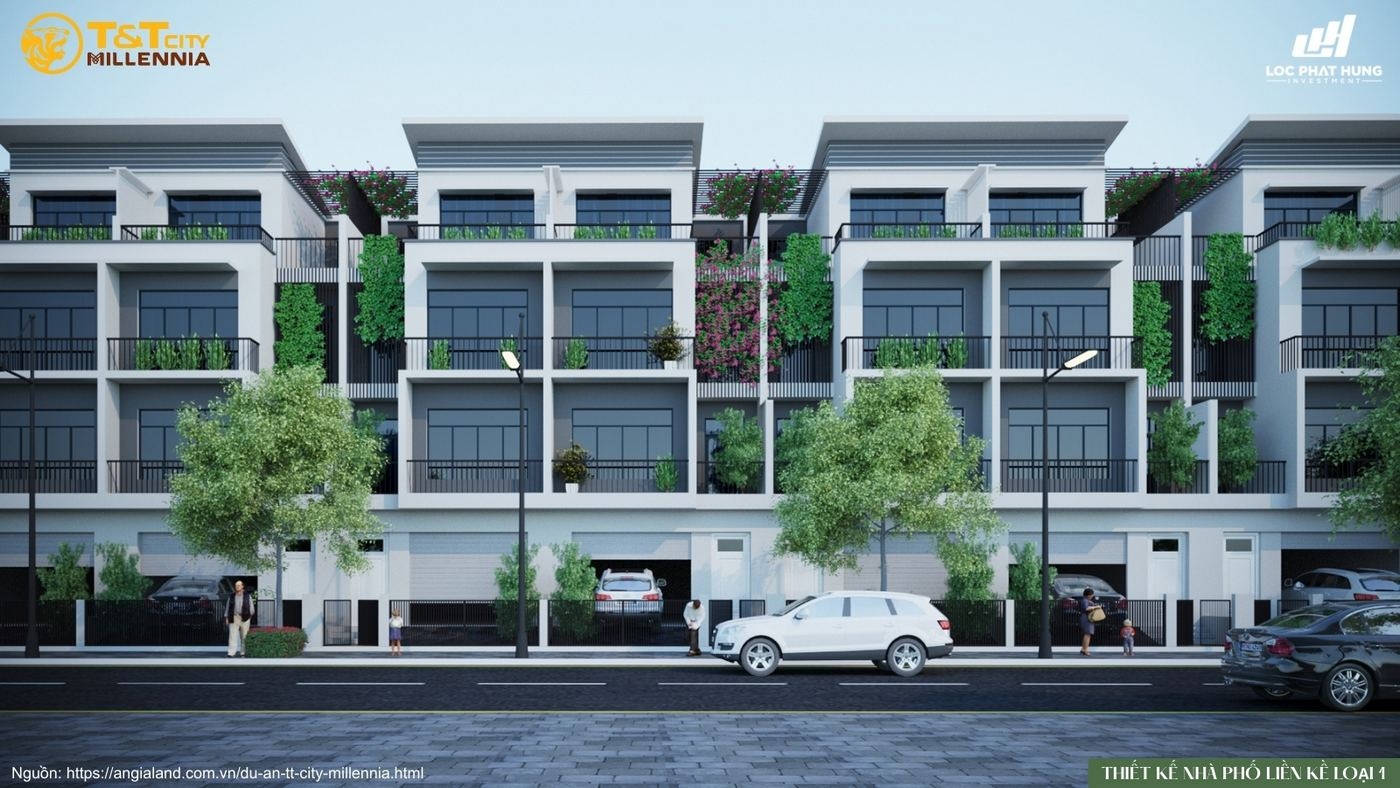 Thiết kế chi tiết nhà phố liền kề loại 1 tại T&T City Millennia
