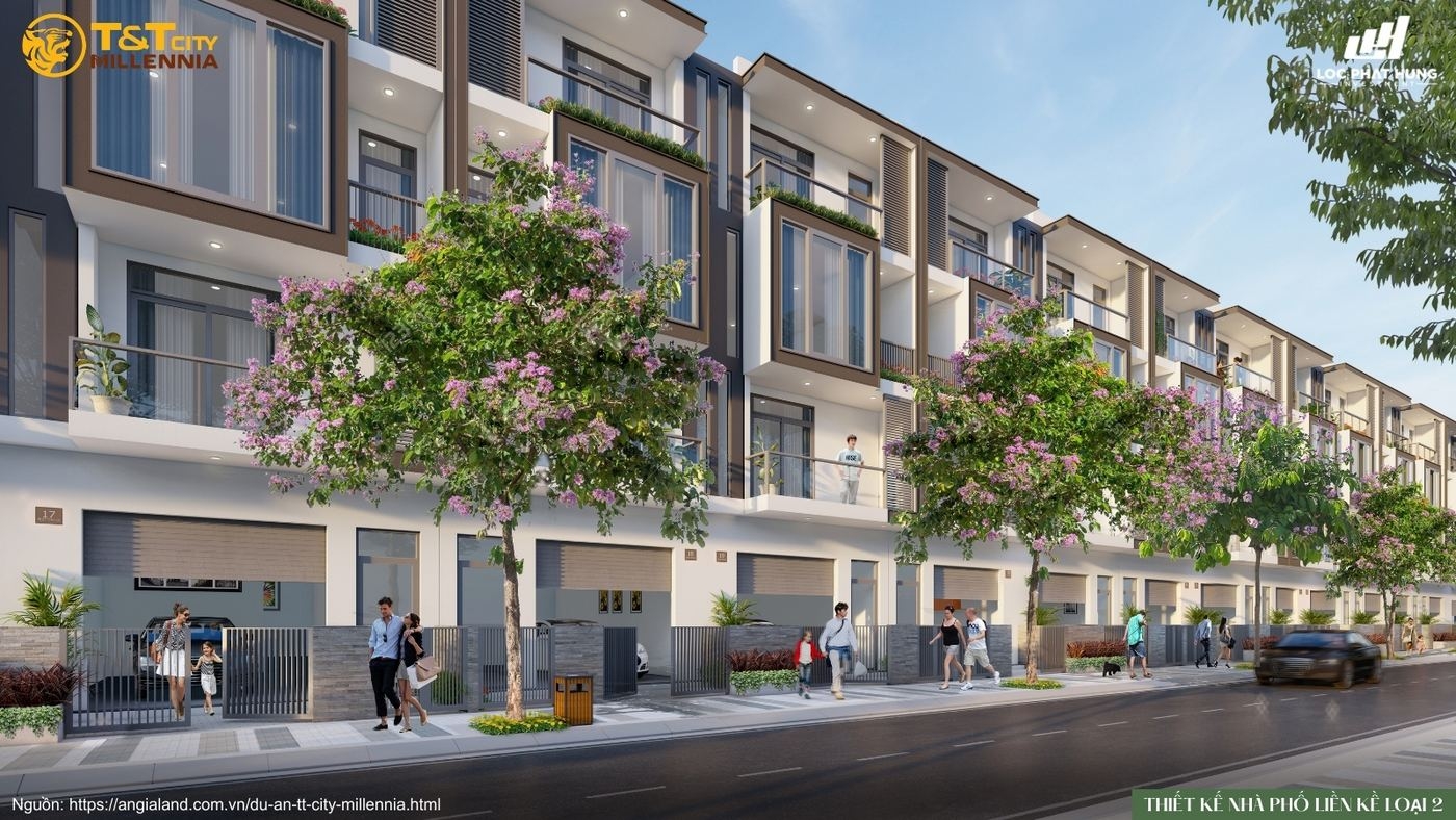 Thiết kế chi tiết nhà phố liền kề loại 2 tại T&T City Millennia