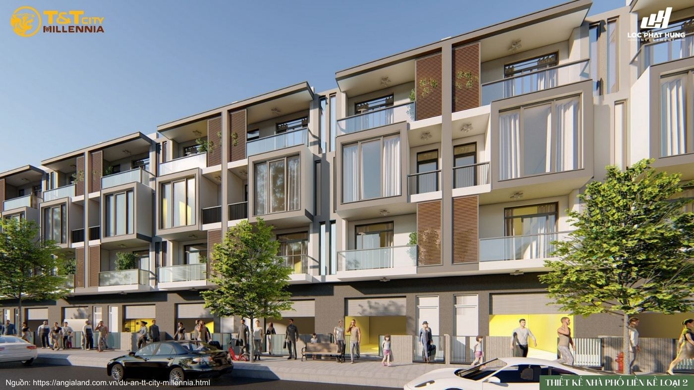 Thiết kế chi tiết nhà phố liền kề loại 2 tại T&T City Millennia