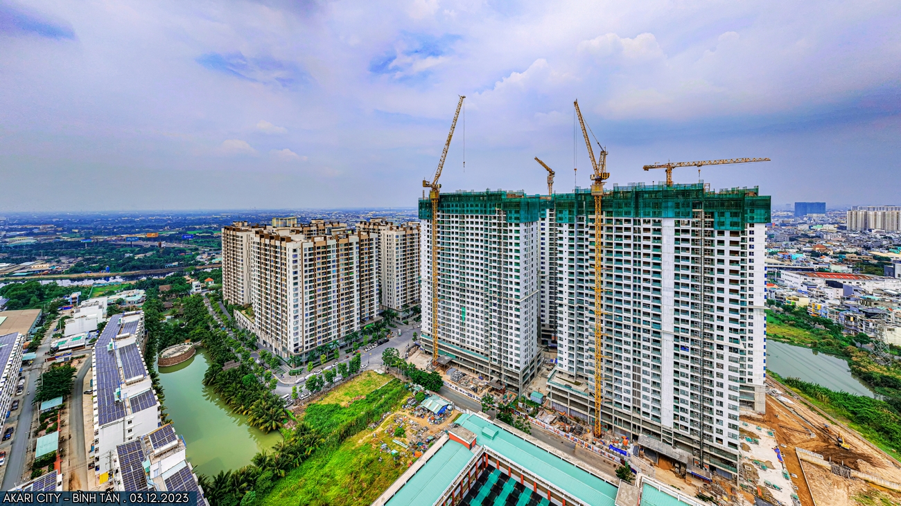 Tiến độ xây dựng chung cư Akari City Quận Bình Tân 04.12.2023