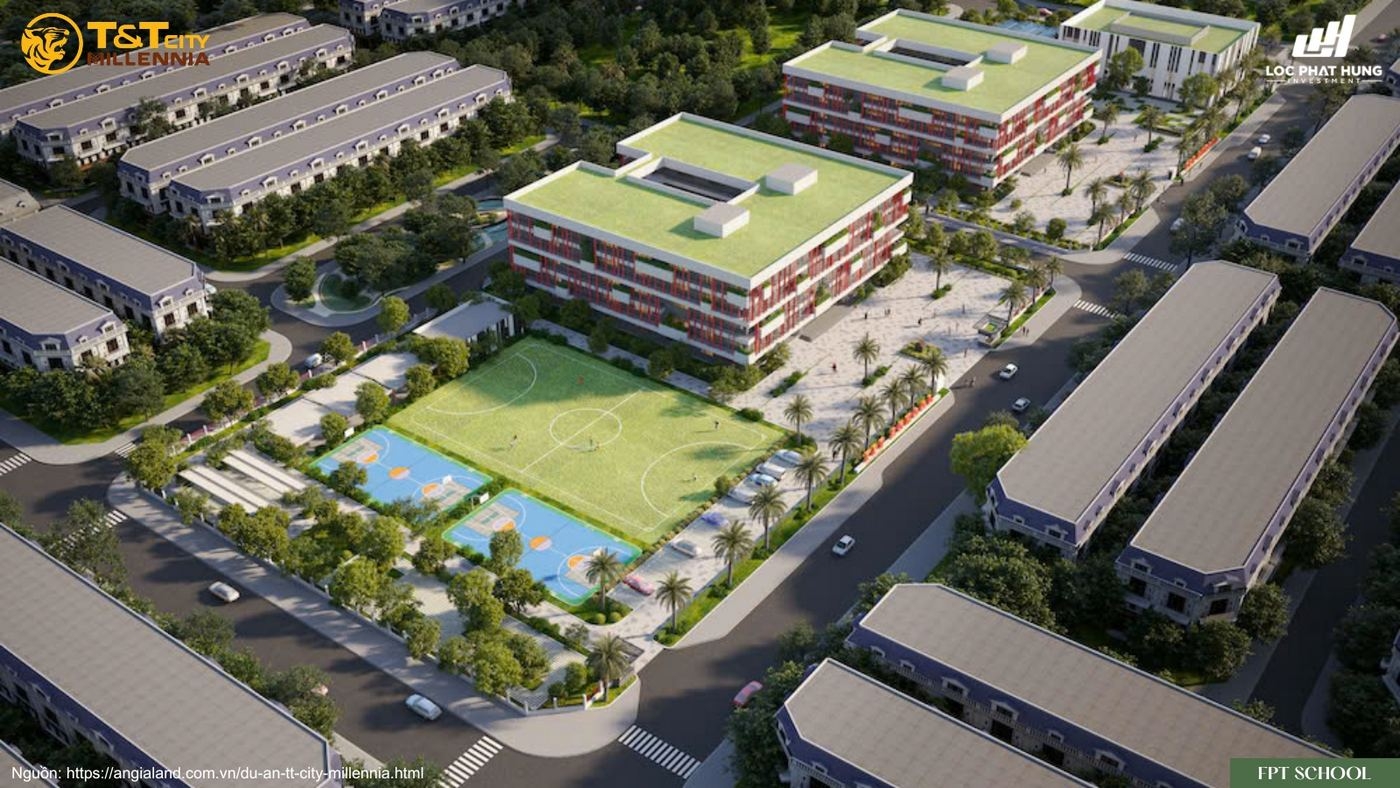 Phối cảnh trường học liên cấp chuẩn quốc tế tại T&T City Millennia