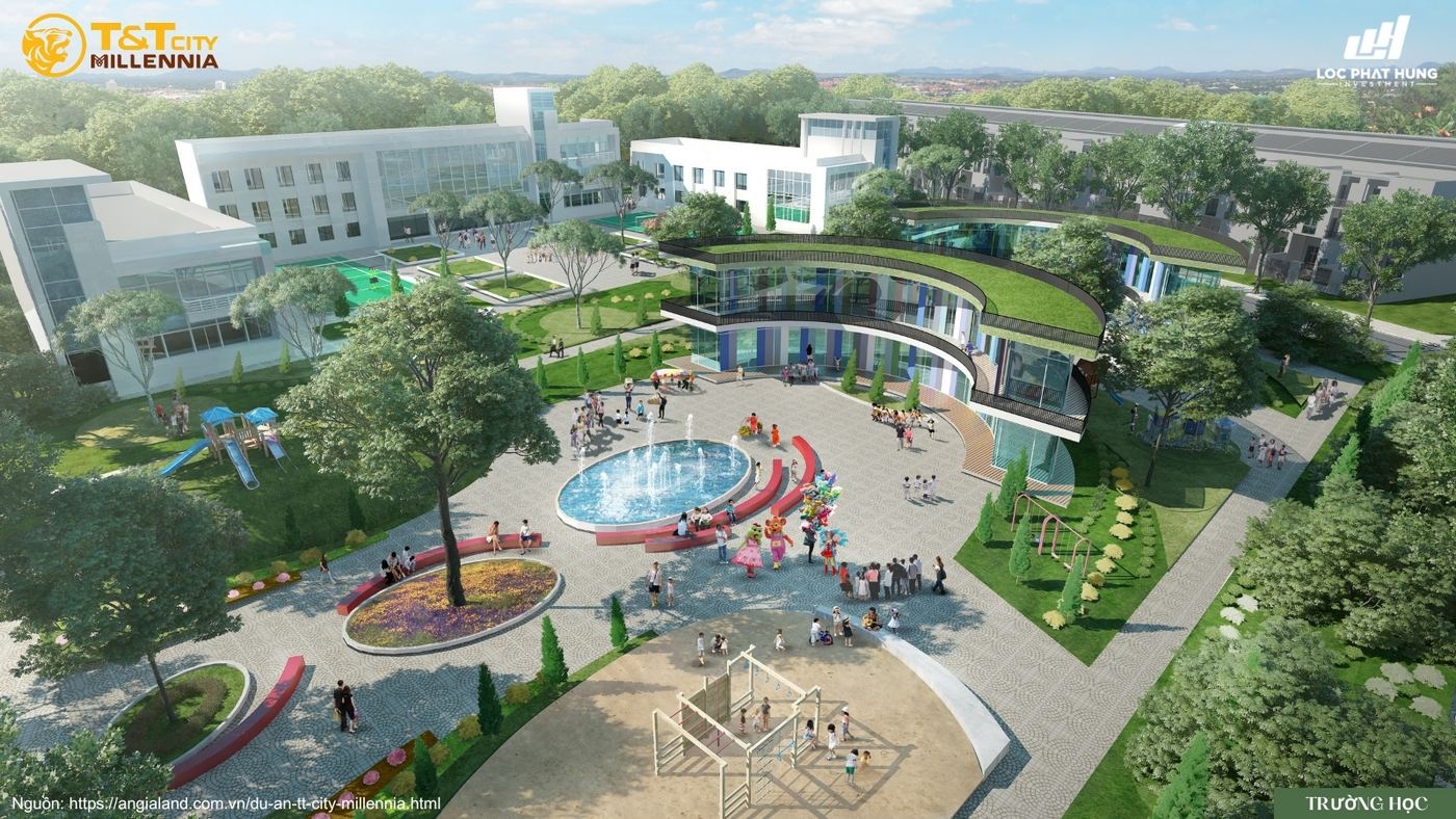 Phối cảnh trường học liên cấp chuẩn quốc tế tại T&T City Millennia