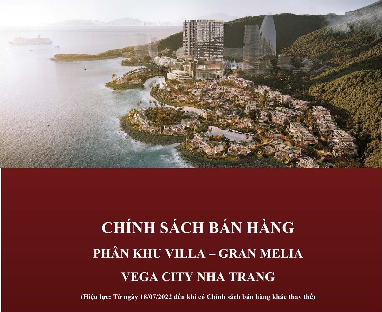 Chính sách bán hàng và ưu đãi phân khu Villas - Gran Melia