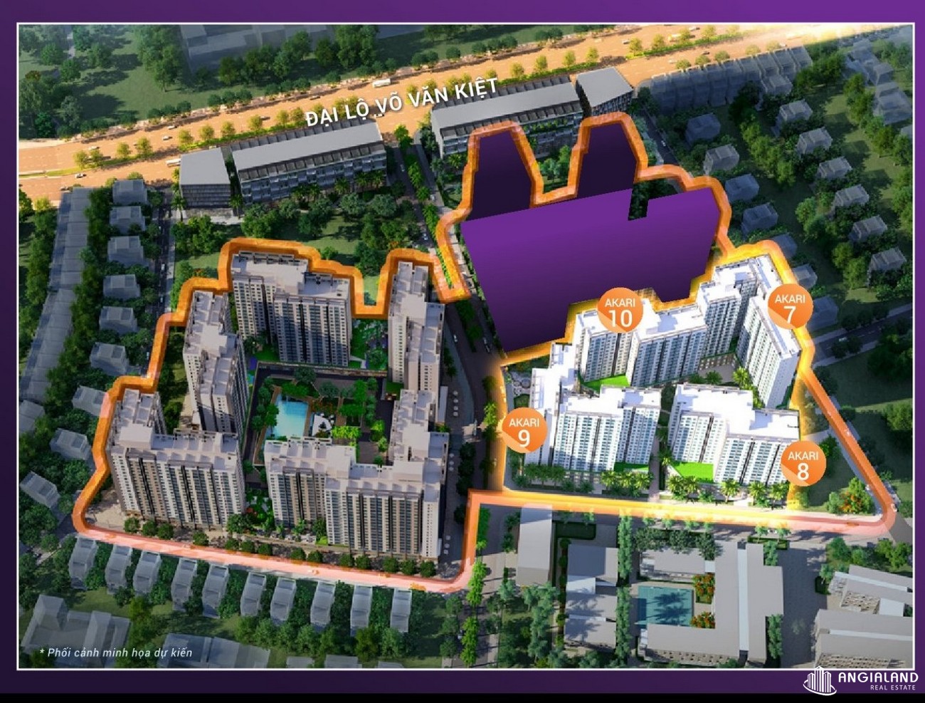 Mặt bằng tổng thể dự án căn hộ chung cư Akari City Quận Bình Tân 