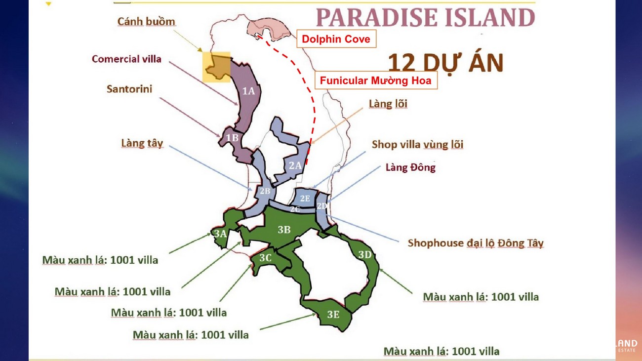Mặt bằng Tổng thể dự án Hòn thơm paradise Island Phú QUốc