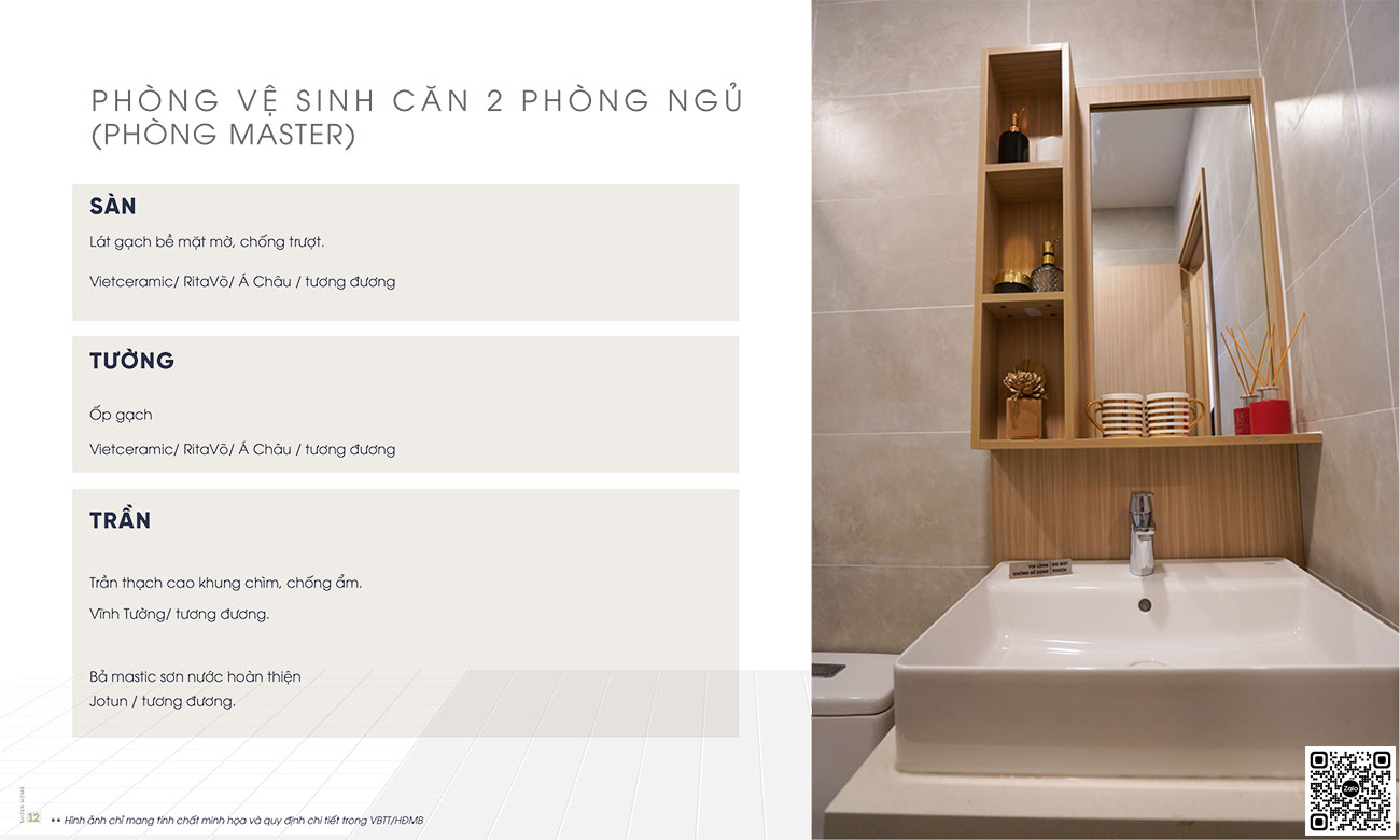Bàn giao nhà vệ sinh phòng ngủ Master dự án Shizen Homes Q7.
