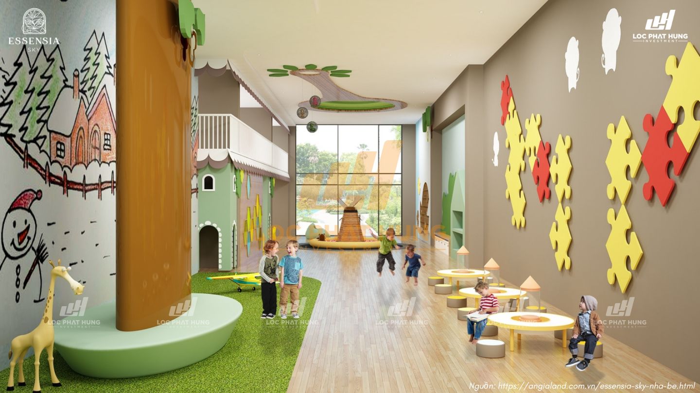 Khu vui chơi trẻ em tại tầng trệt căn hộ chung cư Essensia Sky Phú Long Nhà Bè