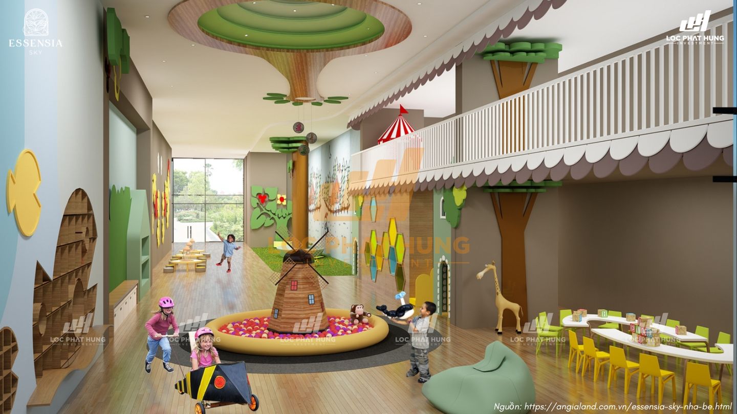 Khu vui chơi trẻ em tại tầng trệt căn hộ chung cư Essensia Sky Phú Long Nhà Bè