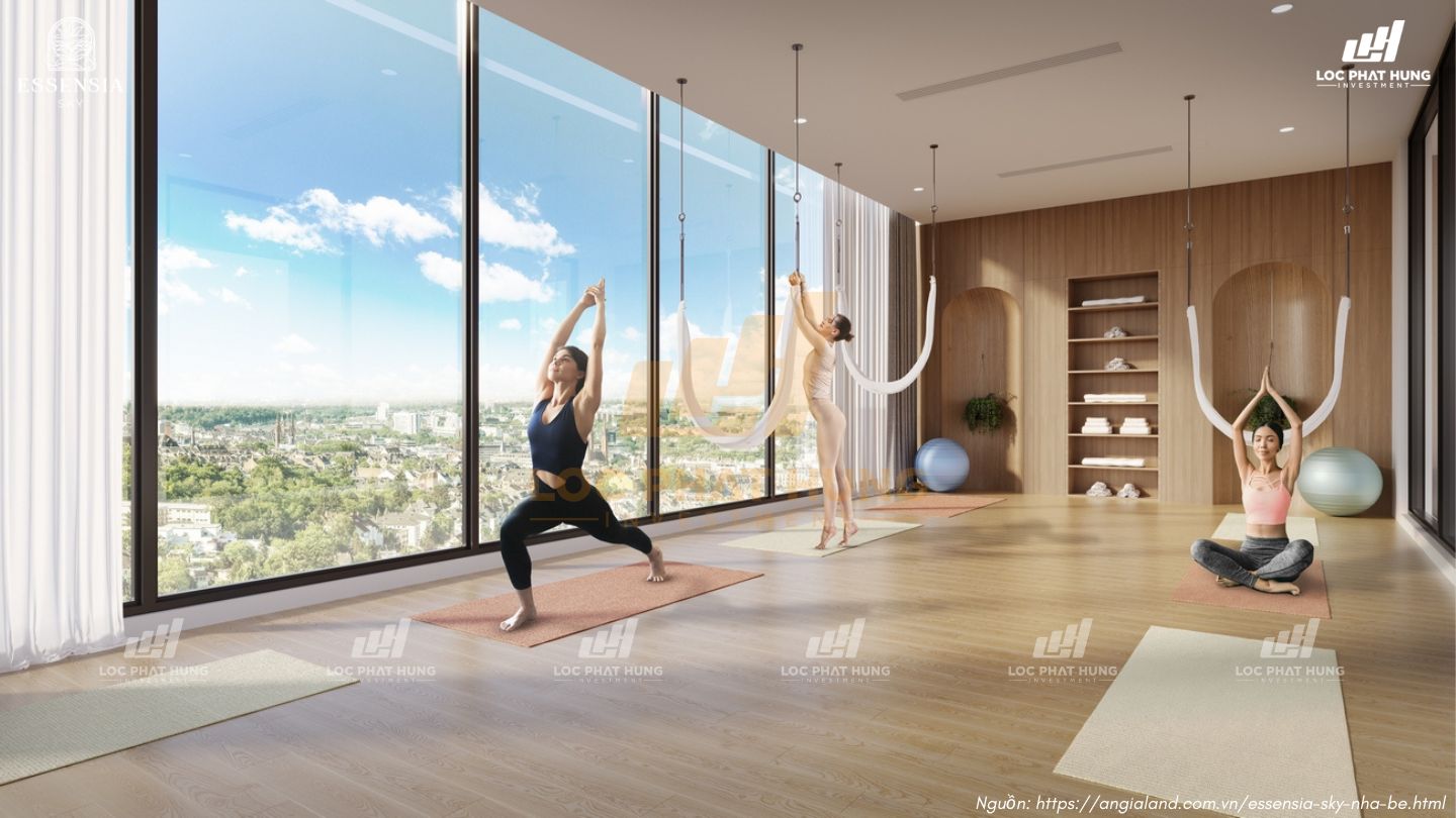 Phòng Yoga tại tầng 03 căn hộ chung cư Essensia Sky Phú Long Nhà Bè