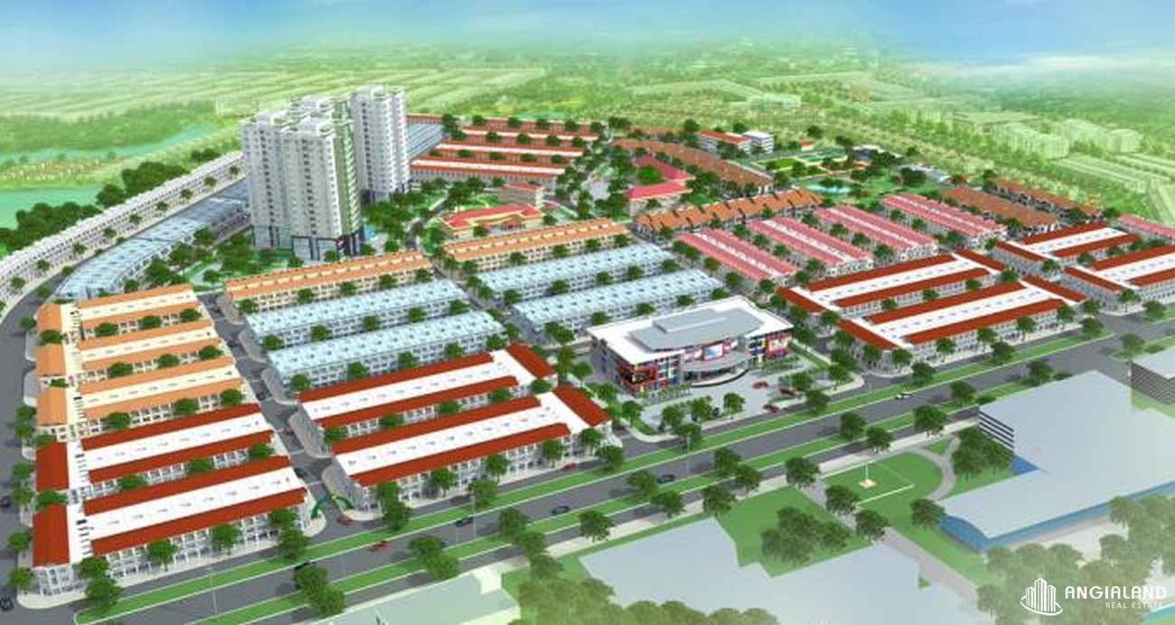 Phối cảnh tổng thể dự án Nhà phố  Thuận Đạo Residence Bến Lức chủ đầu tư Thắng Lợi Group