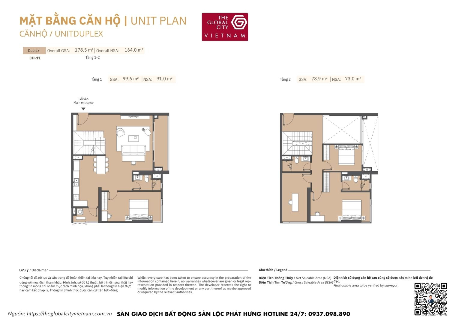 Mặt bằng căn hộ MPP A2 Masteri Park Place - The Global City Quận 2
