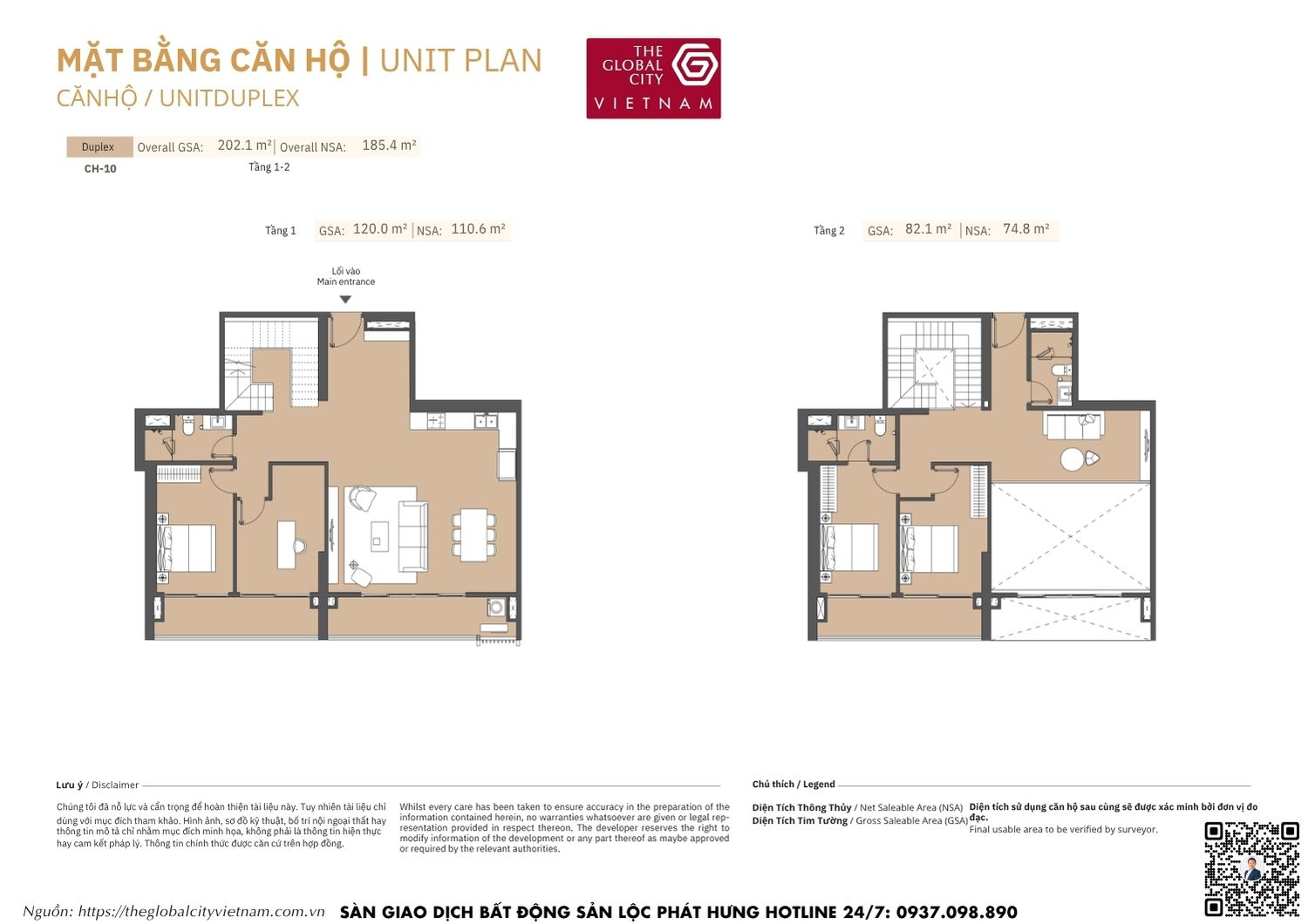 Mặt bằng căn hộ MPP A2 Masteri Park Place - The Global City Quận 2