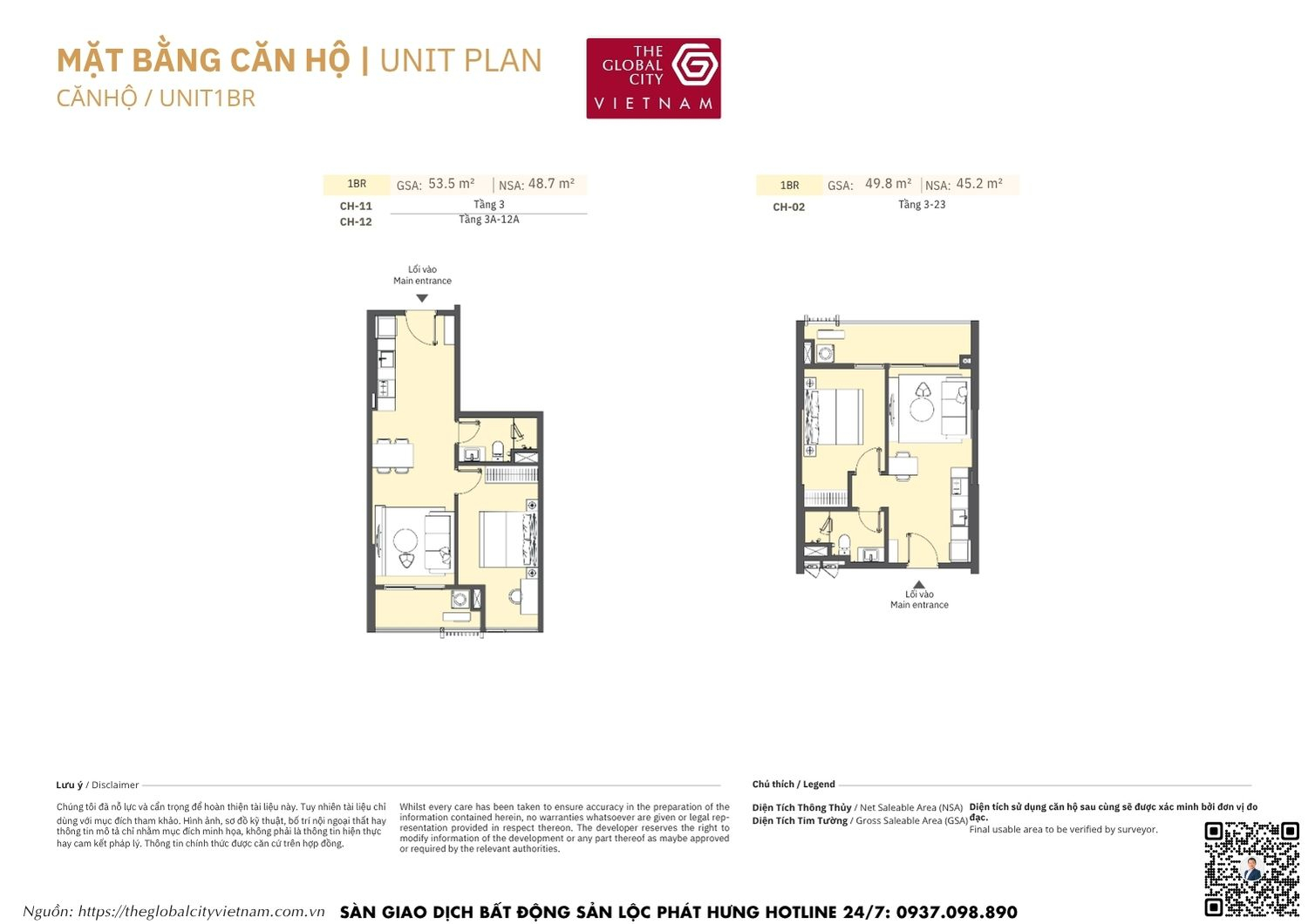 Mặt bằng căn hộ MPP A2 Masteri Park Place - The Global City Quận 2