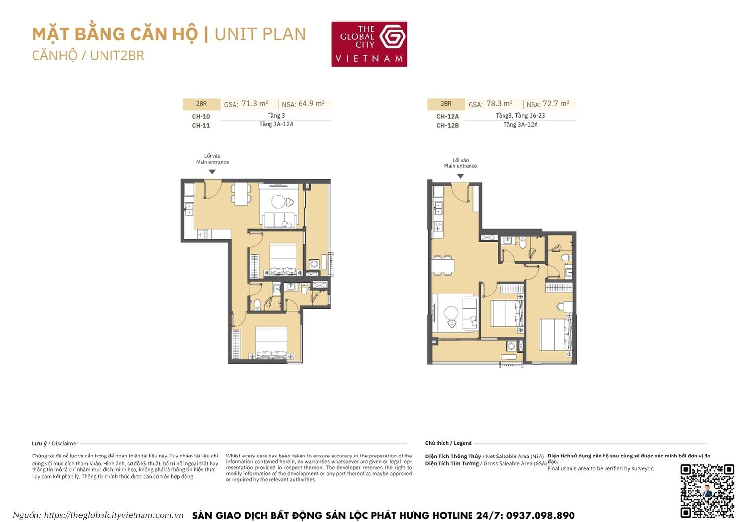 Mặt bằng căn hộ MPP A2 Masteri Park Place - The Global City Quận 2