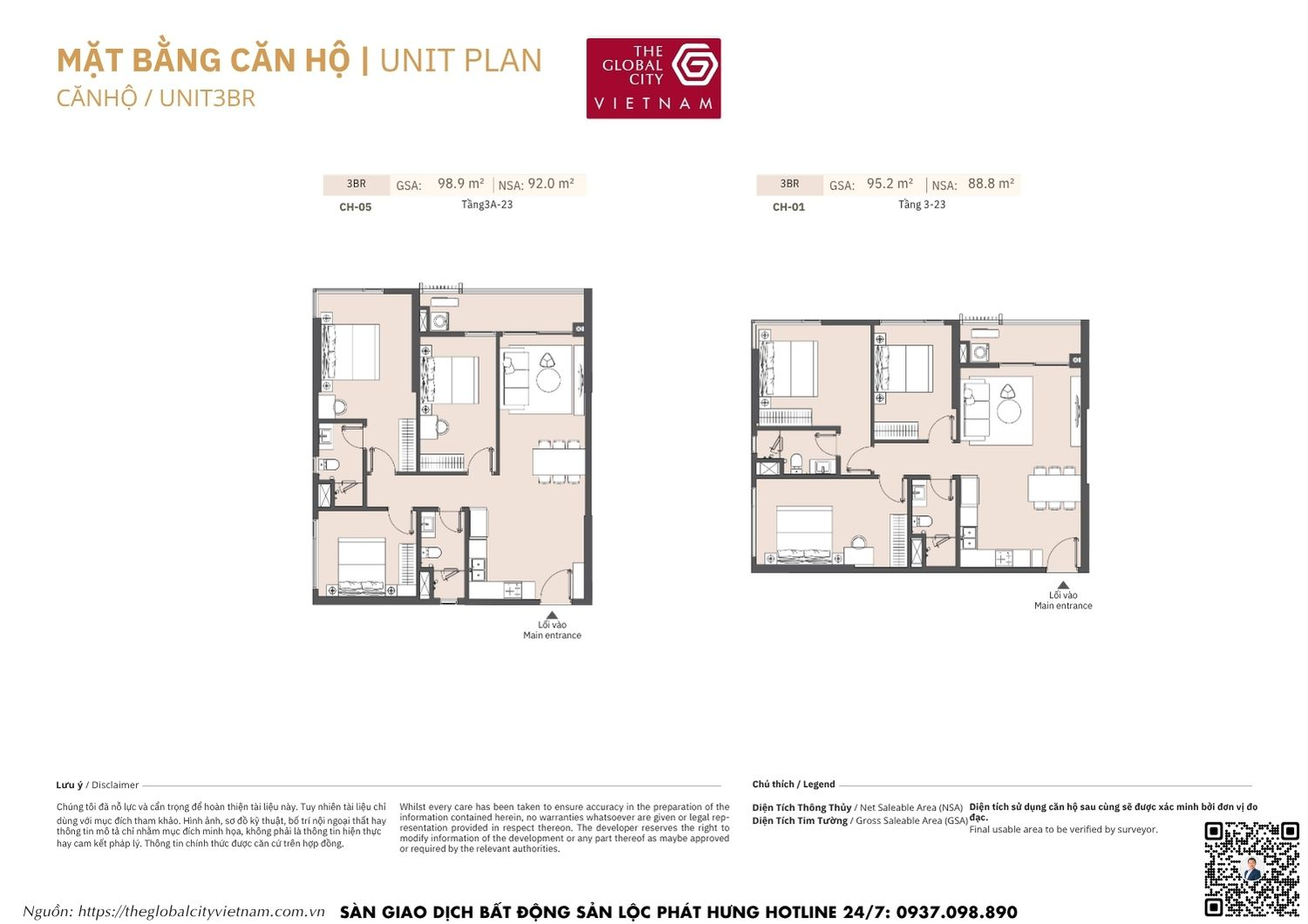 Mặt bằng căn hộ MPP A2 Masteri Park Place - The Global City Quận 2
