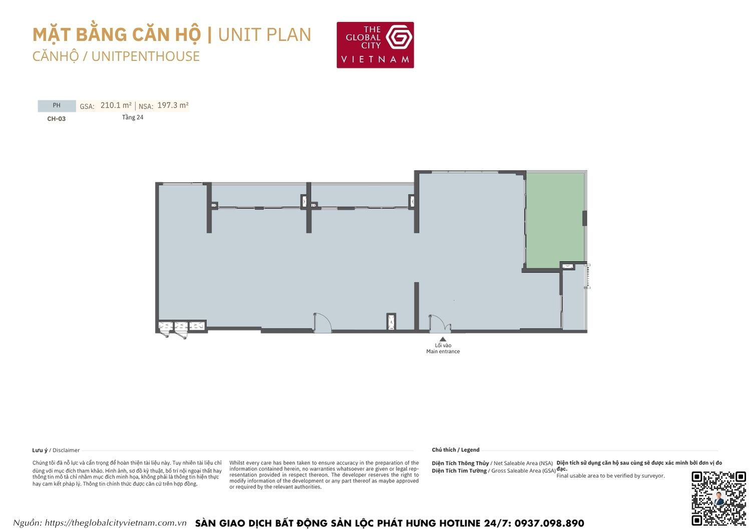 Mặt bằng căn hộ MPP A2 Masteri Park Place - The Global City Quận 2
