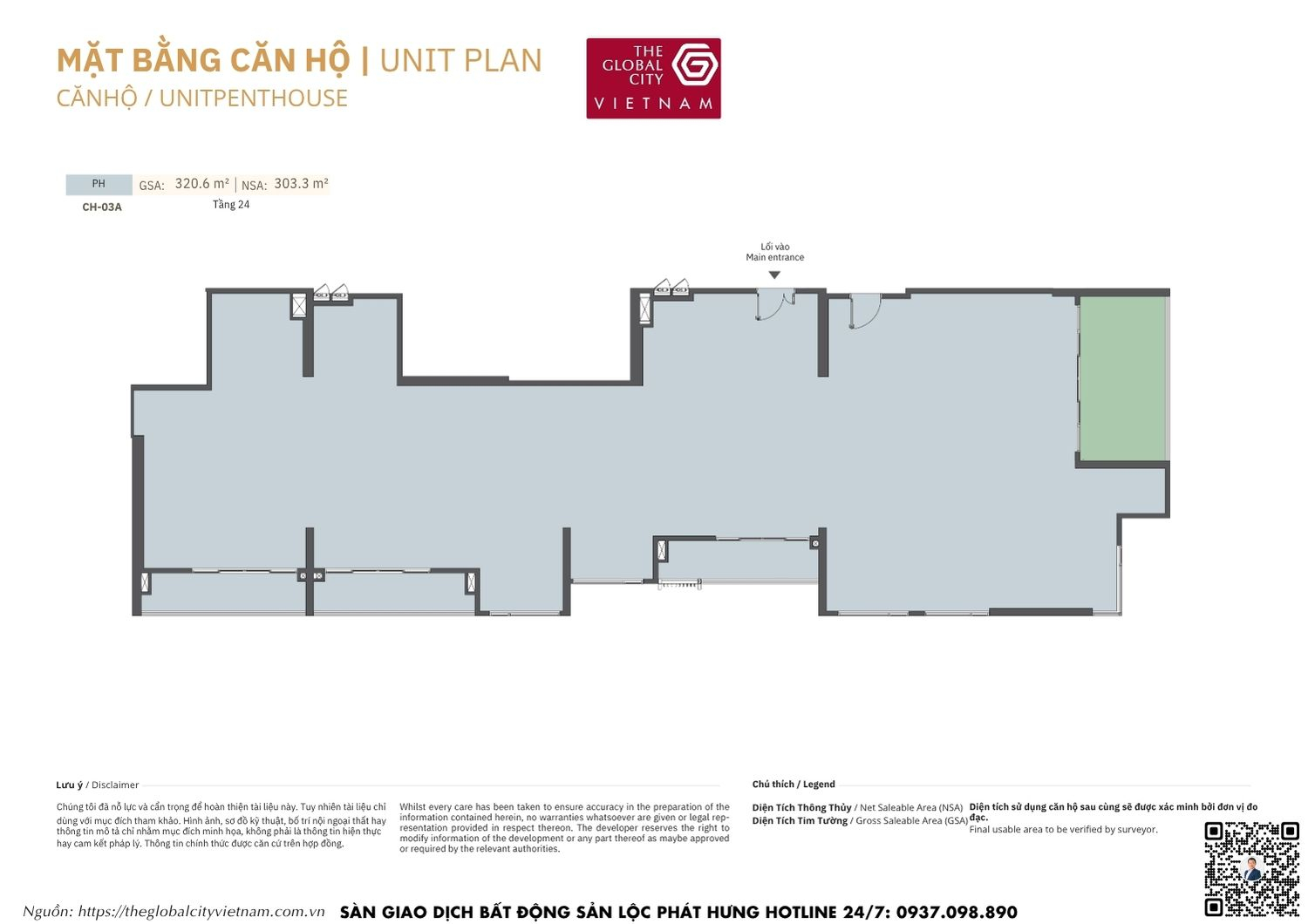 Mặt bằng căn hộ MPP A2 Masteri Park Place - The Global City Quận 2