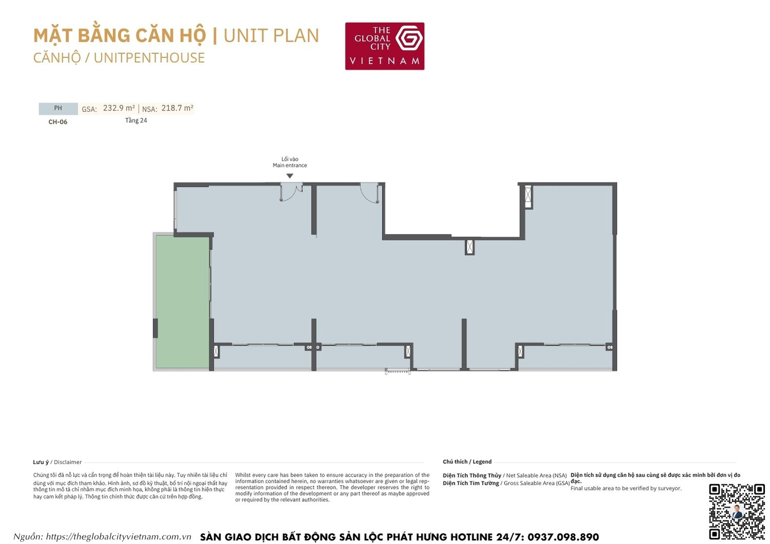 Mặt bằng căn hộ MPP A2 Masteri Park Place - The Global City Quận 2
