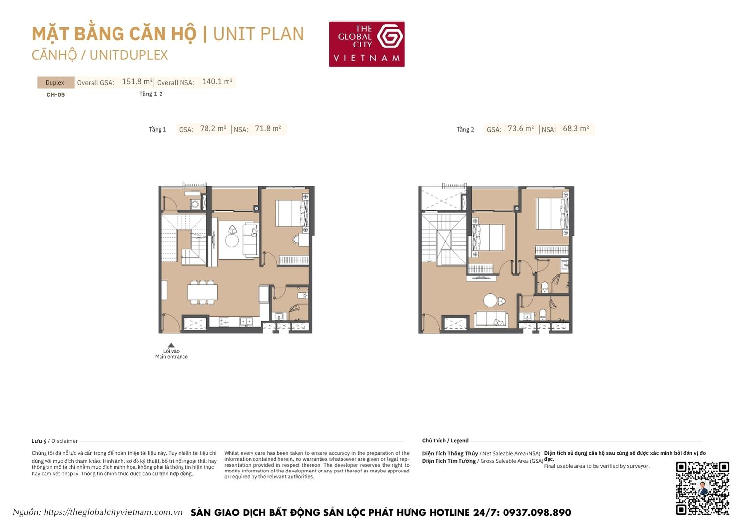 Mặt bằng căn hộ MPP A2 Masteri Park Place - The Global City Quận 2