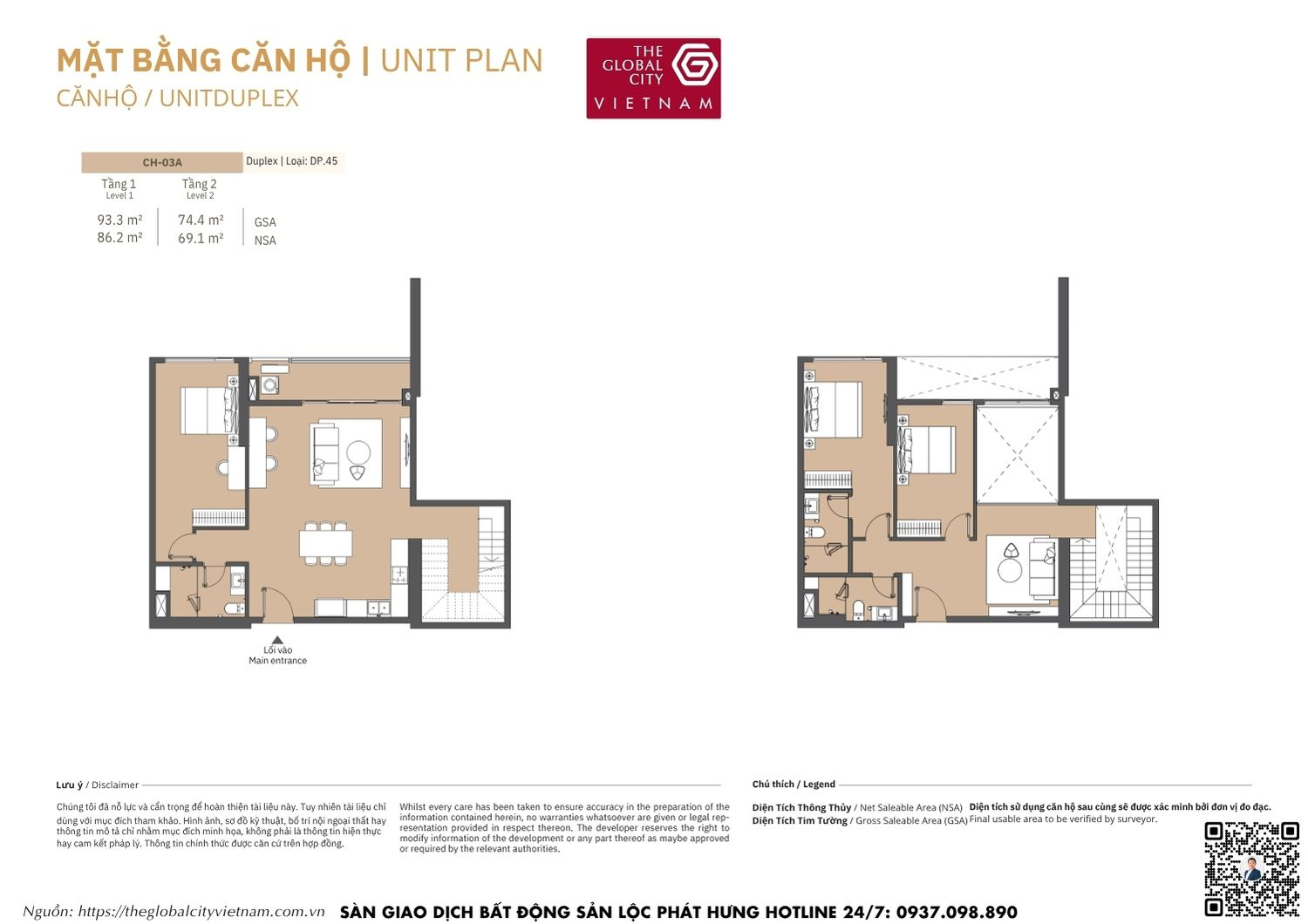Mặt bằng căn hộ MPP B1 Masteri Park Place - The Global City Quận 2