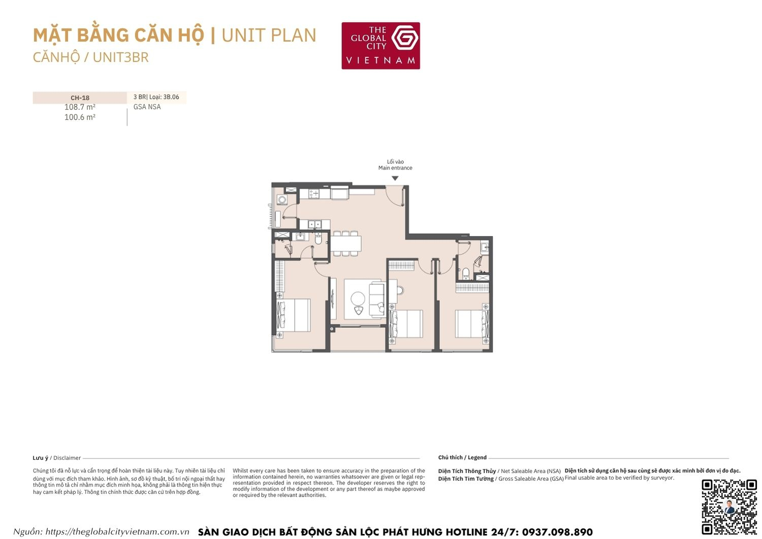 Mặt bằng căn hộ MPP B1 Masteri Park Place - The Global City Quận 2